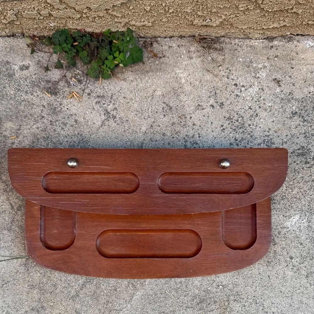 Vintage Wooden Two Deck Wall Shelf